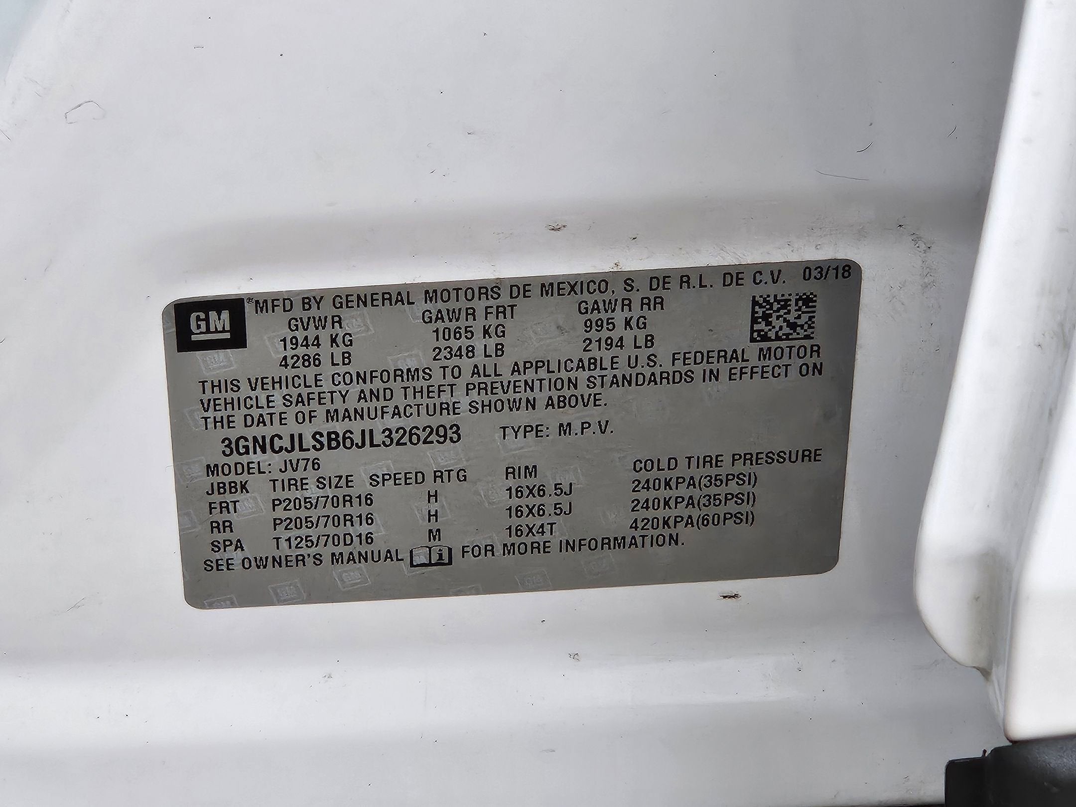 2018 Chevrolet Trax LT