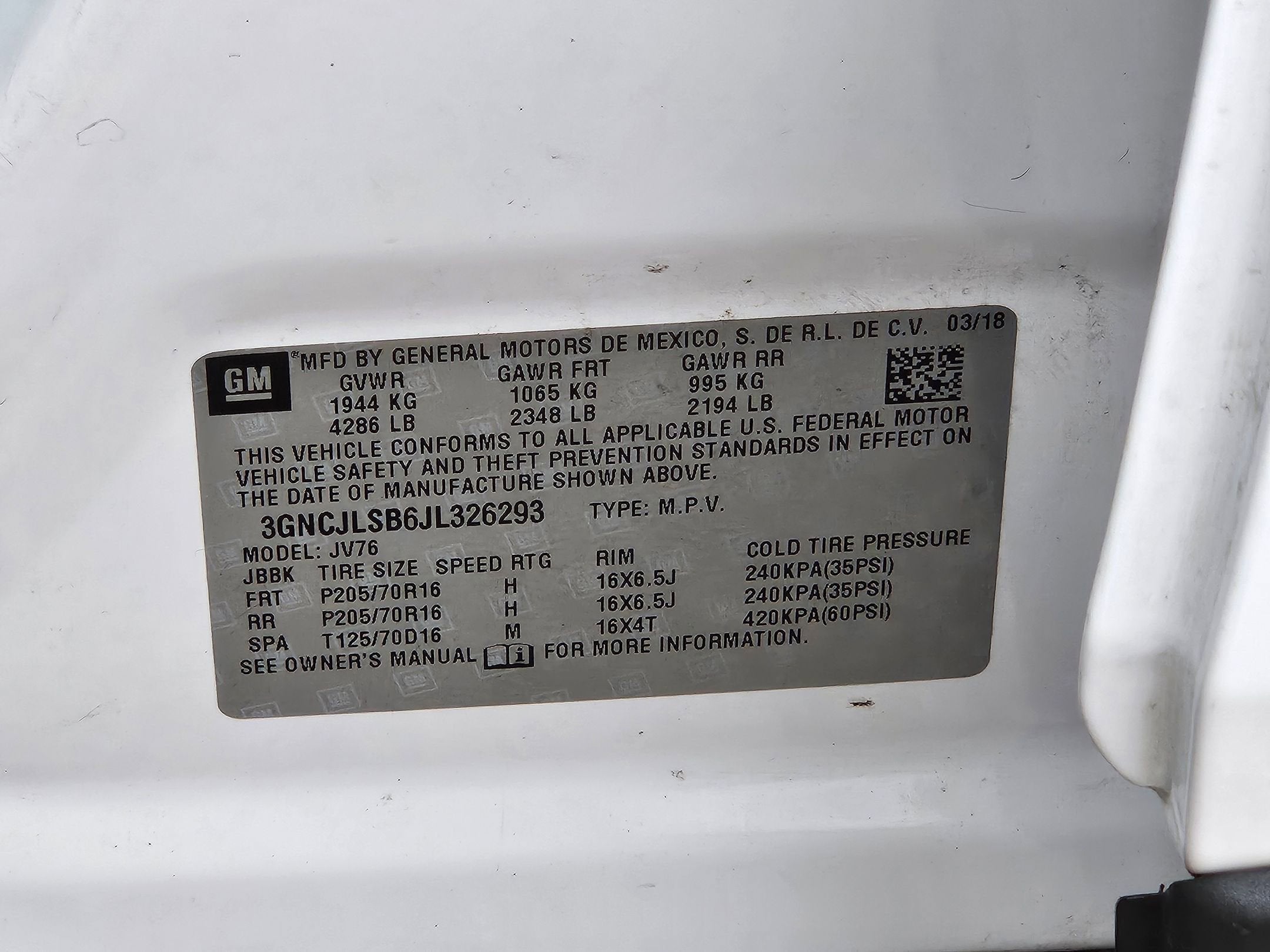 2018 Chevrolet Trax LT