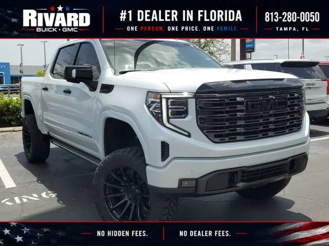 Lifted 2026 GMC Sierra 1500 Denali on 6 inch Rough Country lift with Fuel Forged 22 inch wheels and 35 inch Nitto Ridge Grapplers