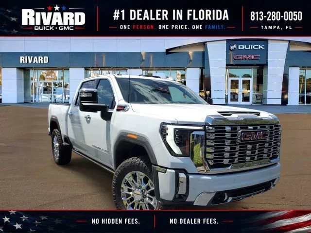 Lifted 2026 GMC Sierra 2500 HD Denali on 22 inch polished wheels and 37 inch Nitto Ridge Grapplers
