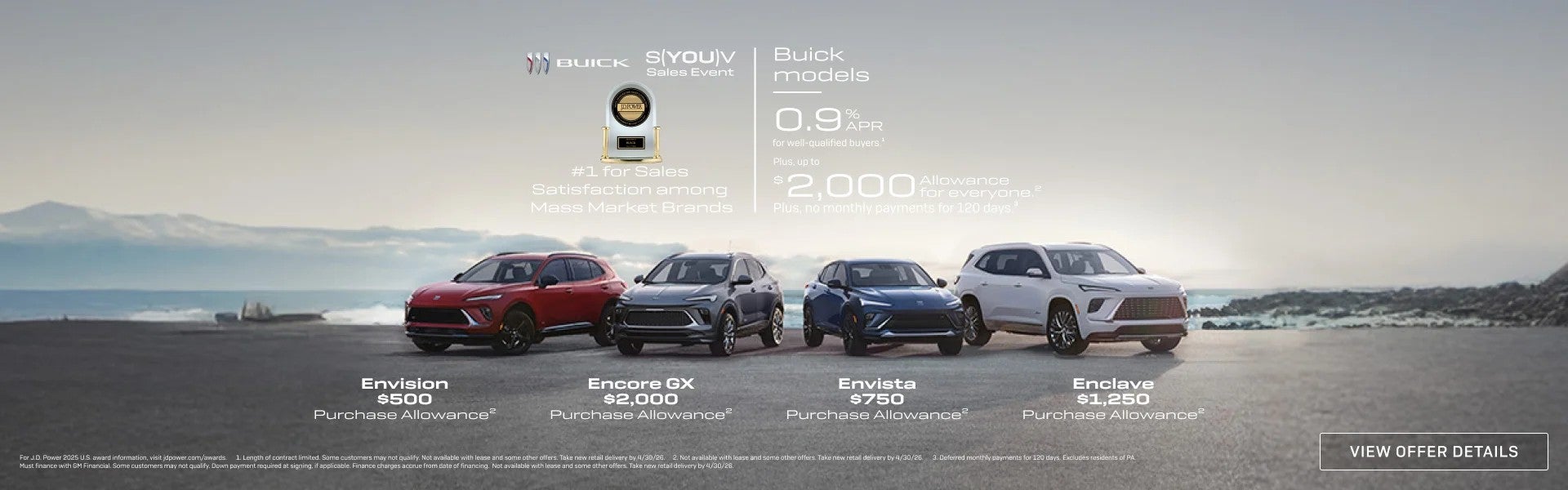 0.9% APR FOR WELL-QUALIFIED BUYERS.1 Plus, up to $2,000 ALL