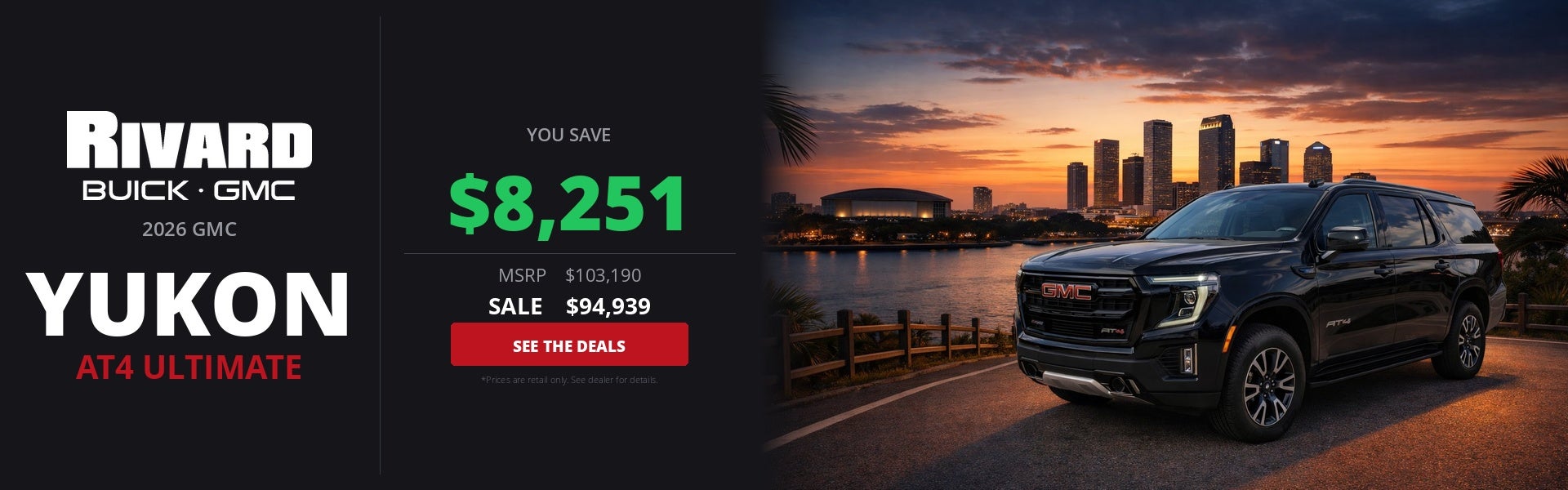 2026 GMC Yukon AT4 Ultimate – Save $8,251 Rivard