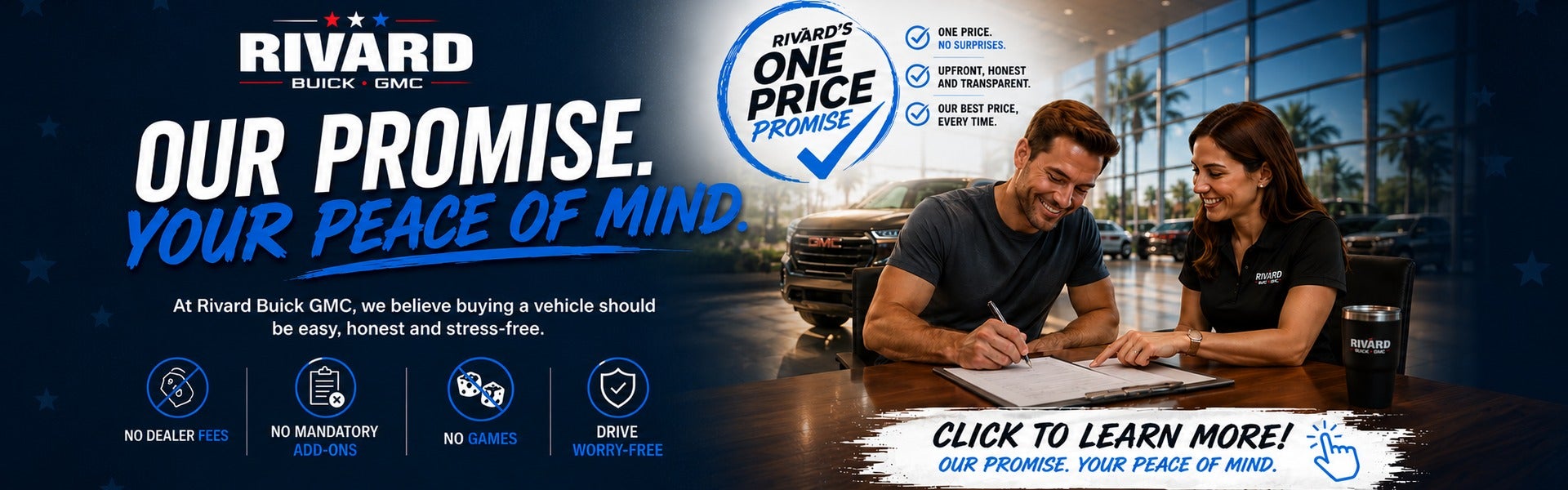 Rivard One Price Promise - upfront transparent pricing