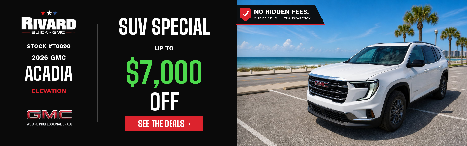 2026 GMC Acadia Elevation - Up to $7,000 Off