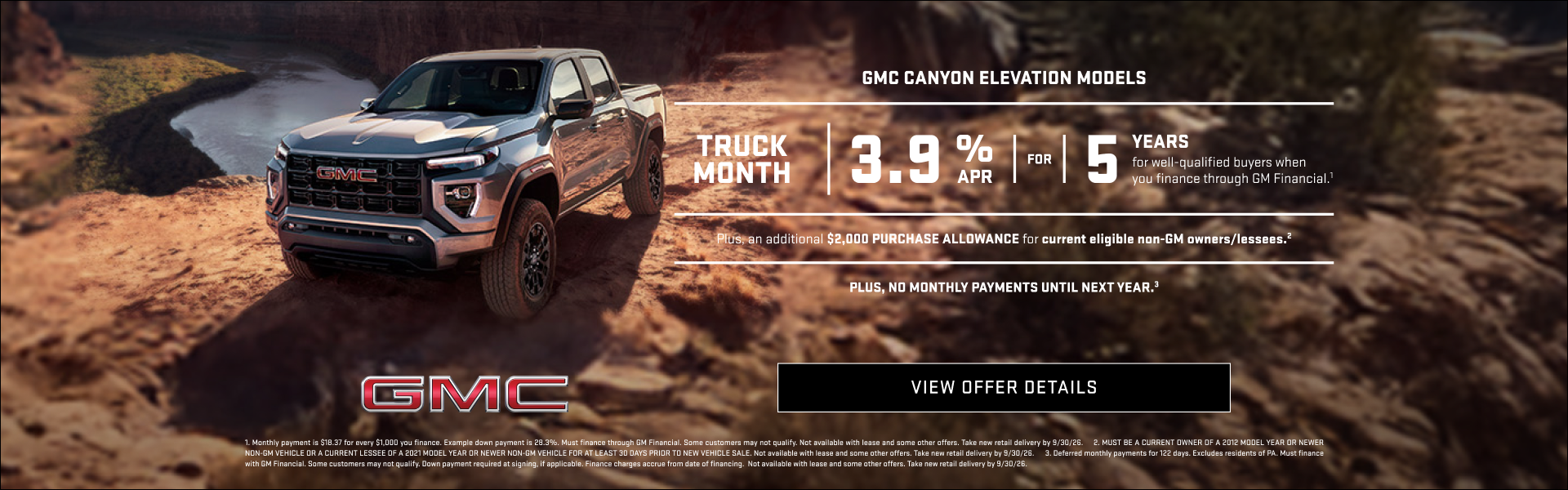 TRUCK MONTH3.9% APR FOR 5 YEARS for well-qualified buyers wh
